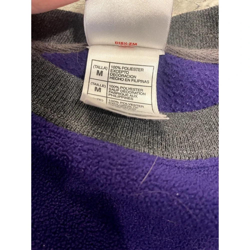 Disney Store Eeyore Fleece Sweatshirt Mens M Purple‎ Embroidered Winnie the Pooh